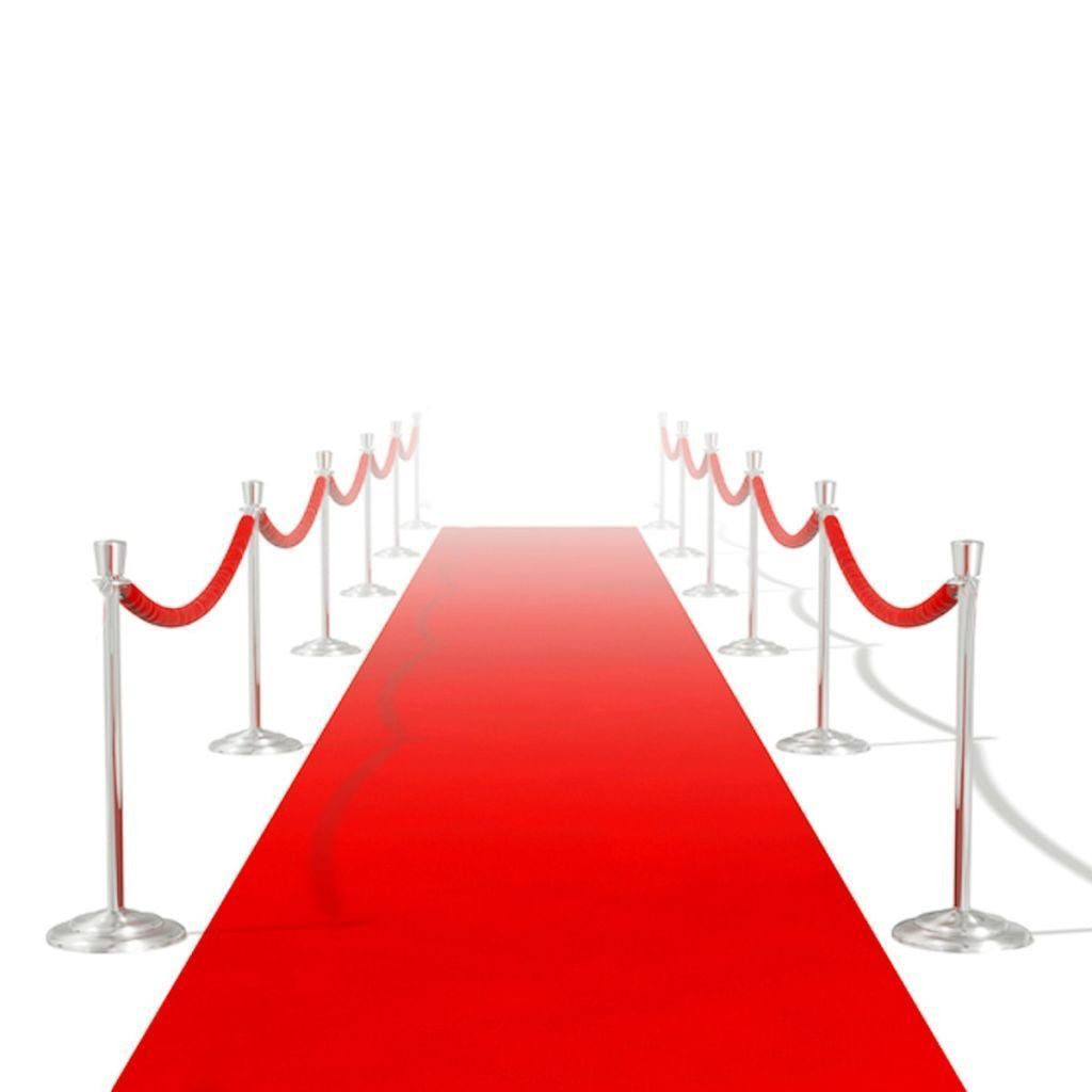 Extra Heavy Red Carpet Roll 1 x 5 m - 400 g/m2-Orizon Depot