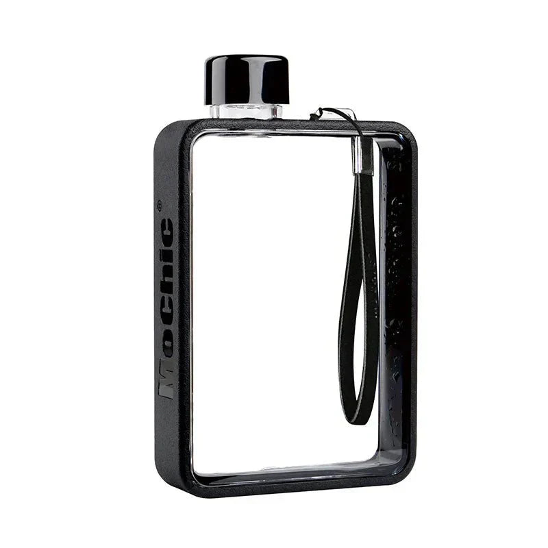 Flat Transparent Water Bottle for Easy Hydration-Orizon Depot