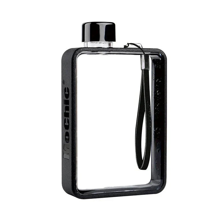 Flat Transparent Water Bottle for Easy Hydration-Orizon Depot