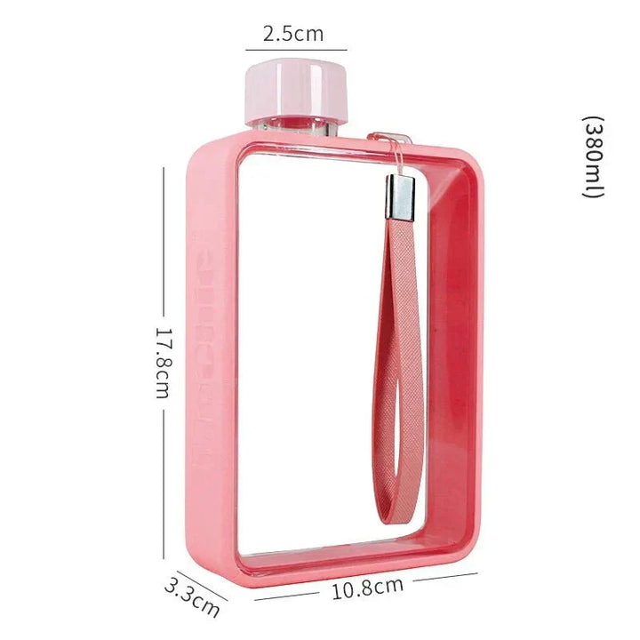 Flat Transparent Water Bottle for Easy Hydration-Orizon Depot