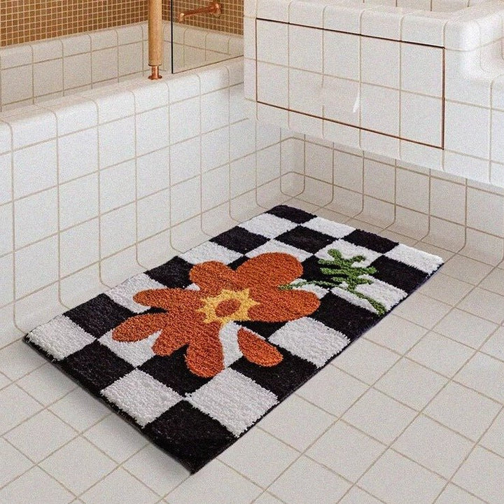 Fluffy Chessboard Area Rug for Cozy Home Decor-Orizon Depot