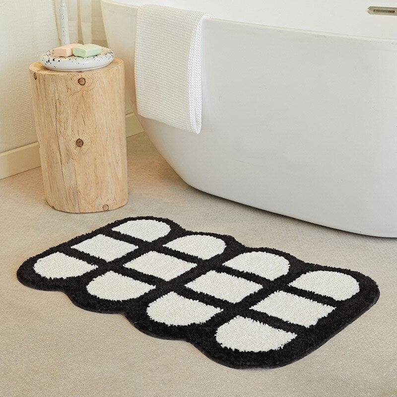 Fluffy Chessboard Area Rug for Cozy Home Decor-Orizon Depot