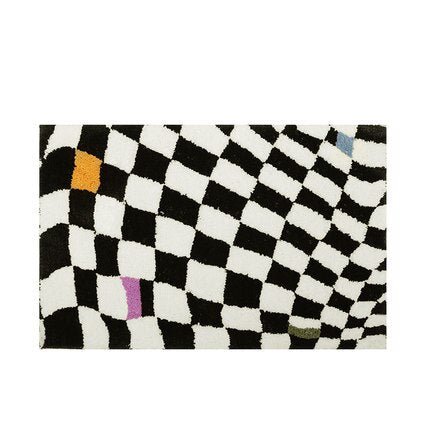 Fluffy Chessboard Area Rug for Cozy Home Decor-Orizon Depot