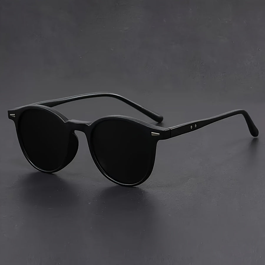 Retro Round Tortoiseshell Men's Sunglasses with Lightweight Frame-Orizon Depot