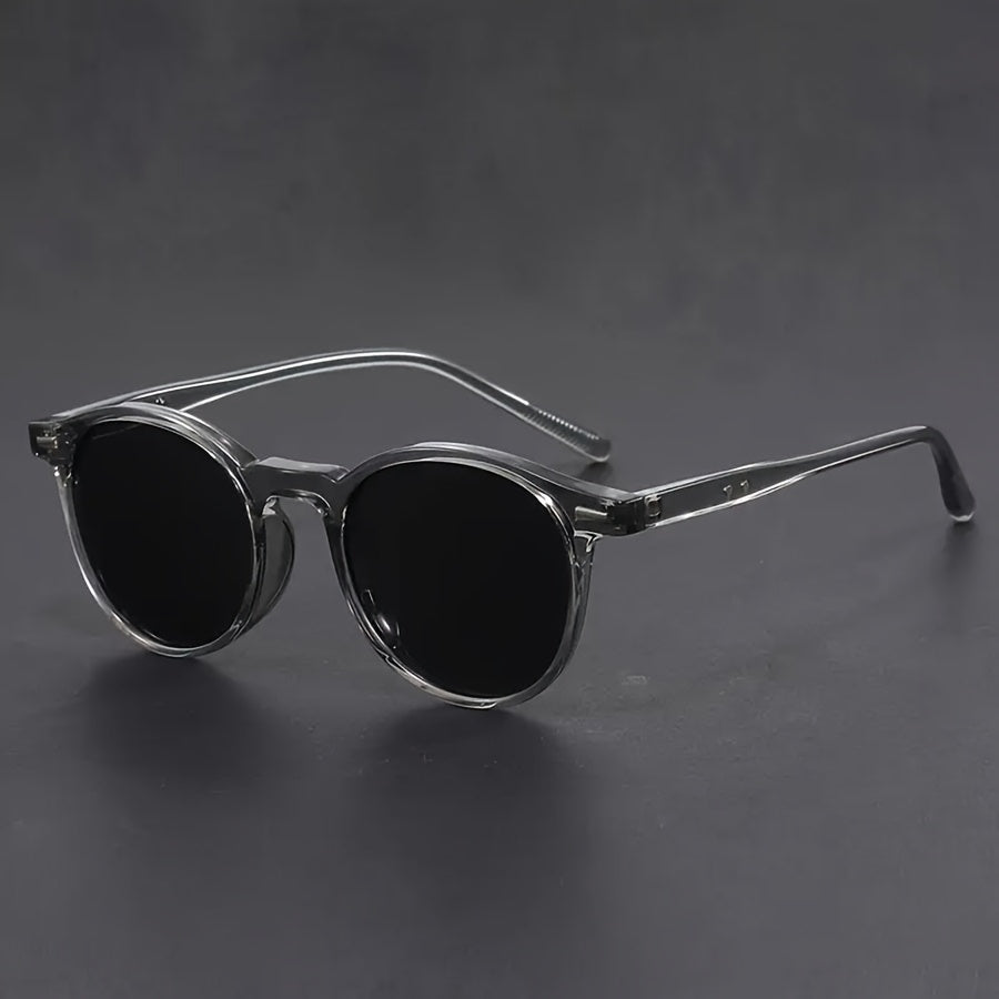 Retro Round Tortoiseshell Men's Sunglasses with Lightweight Frame-Orizon Depot