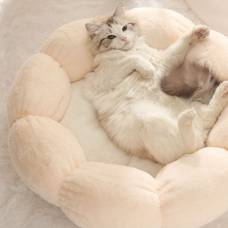 Cozy Deep Sleep Flower Shape Cat Bed for Ultimate Comfort-Orizon Depot
