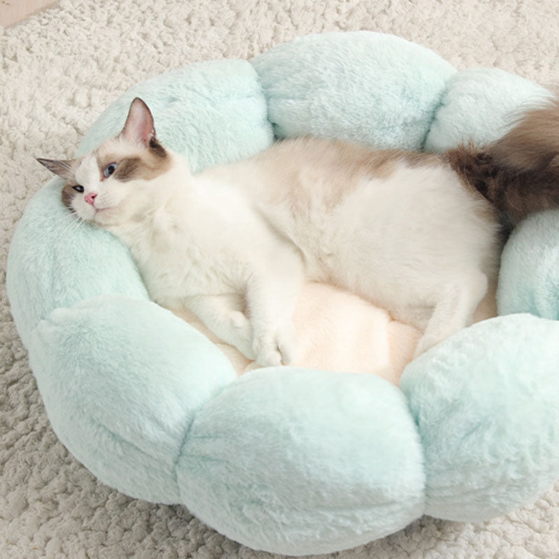 Cozy Deep Sleep Flower Shape Cat Bed for Ultimate Comfort-Orizon Depot