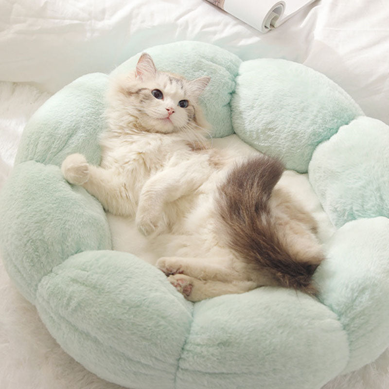 Cozy Deep Sleep Flower Shape Cat Bed for Ultimate Comfort-Orizon Depot