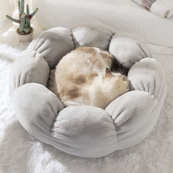 Cozy Deep Sleep Flower Shape Cat Bed for Ultimate Comfort-Orizon Depot