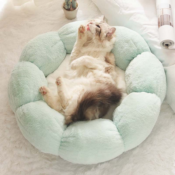 Cozy Deep Sleep Flower Shape Cat Bed for Ultimate Comfort-Orizon Depot