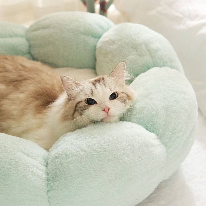 Cozy Deep Sleep Flower Shape Cat Bed for Ultimate Comfort-Orizon Depot