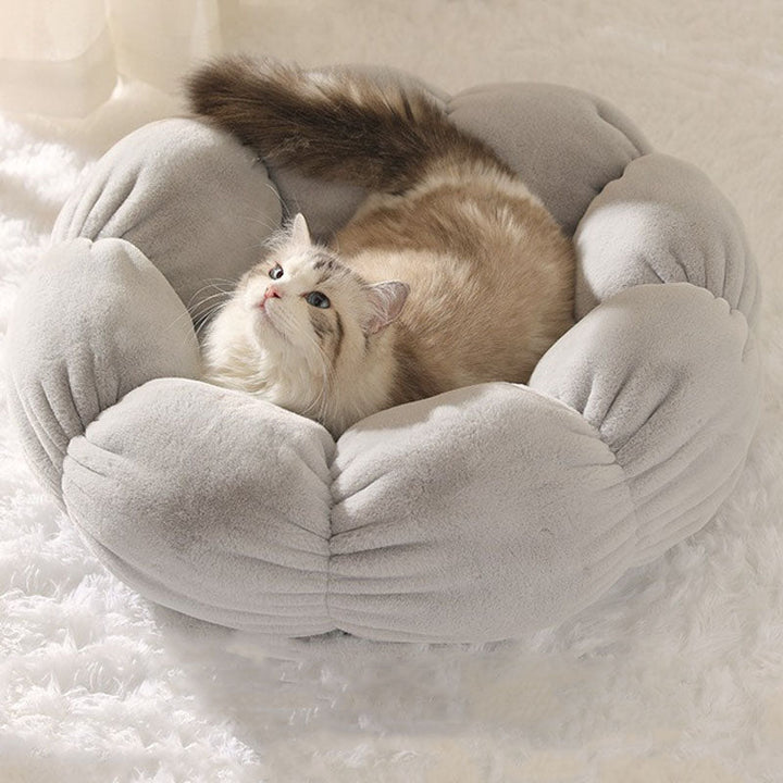 Cozy Deep Sleep Flower Shape Cat Bed for Ultimate Comfort-Orizon Depot