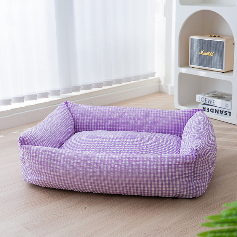 Washable Rectangular Dog Bed | Breathable Pet Bed for Comfort-Orizon Depot