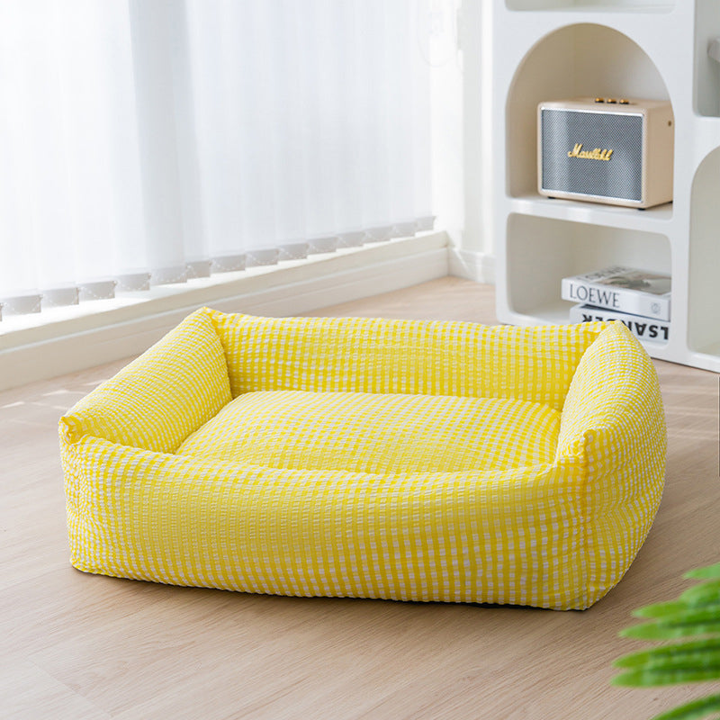 Washable Rectangular Dog Bed | Breathable Pet Bed for Comfort-Orizon Depot