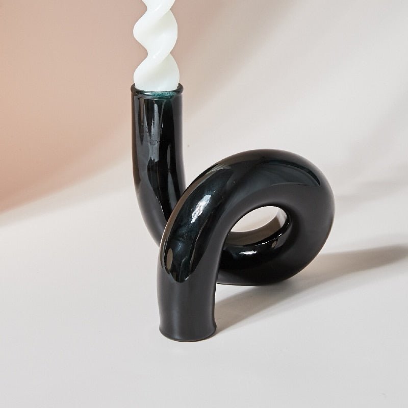 Elegant Glass Vase Candle Holder-Orizon Depot