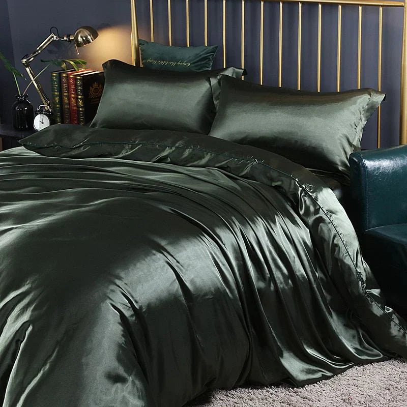 Elegant Satin Silk Bedding Set - Luxurious Comfort for Every Night-Orizon Depot