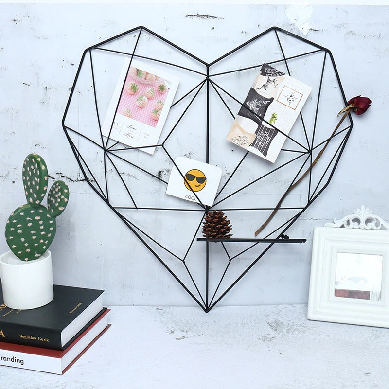 Heart Wire Photo Display Stand for Home Decor and Organization-Orizon Depot