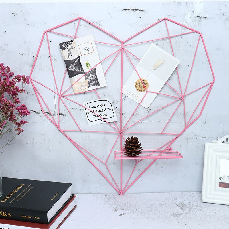 Heart Wire Photo Display Stand for Home Decor and Organization-Orizon Depot
