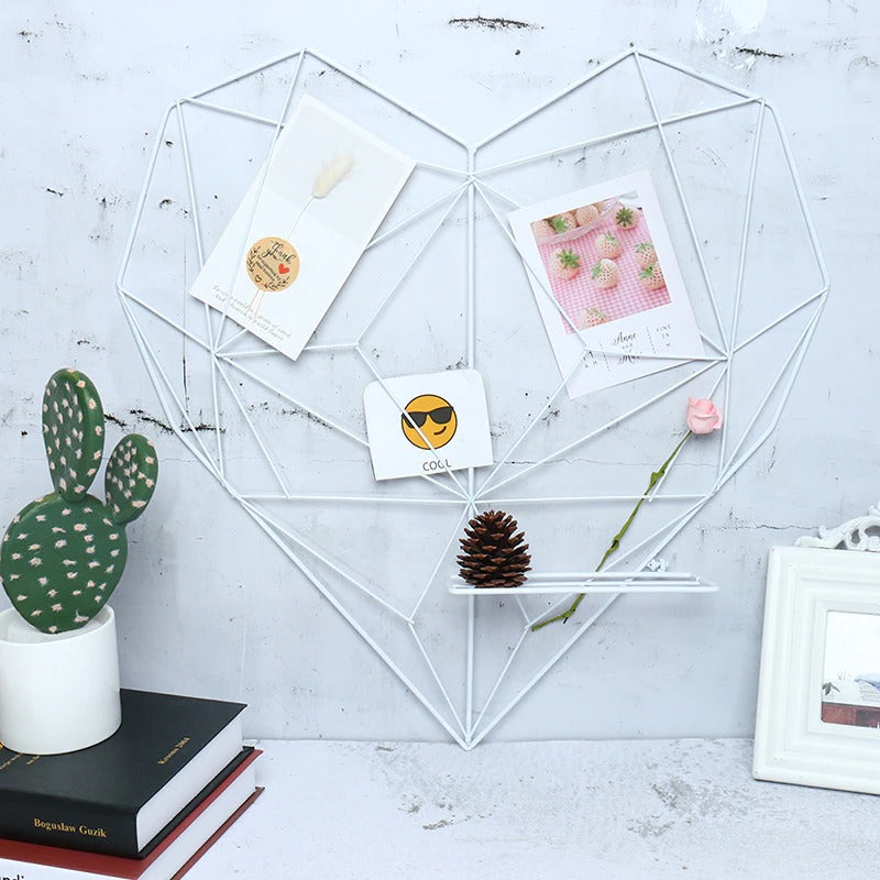 Heart Wire Photo Display Stand for Home Decor and Organization-Orizon Depot