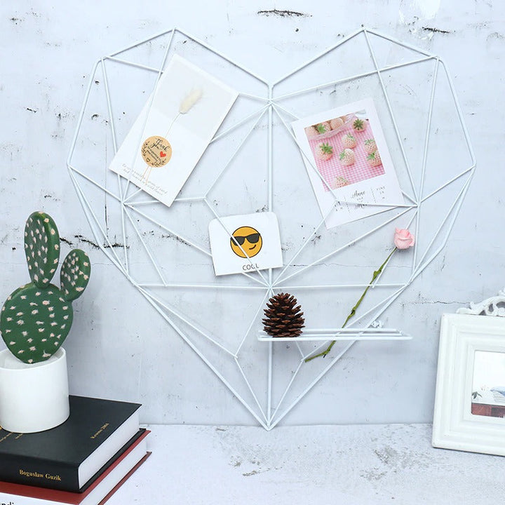 Heart Wire Photo Display Stand for Home Decor and Organization-Orizon Depot