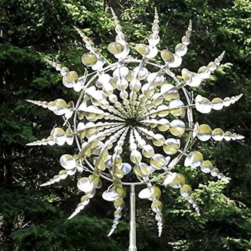 Unique Windmill Kinetic Metal Sculpture - Magical Home Decor-Orizon Depot