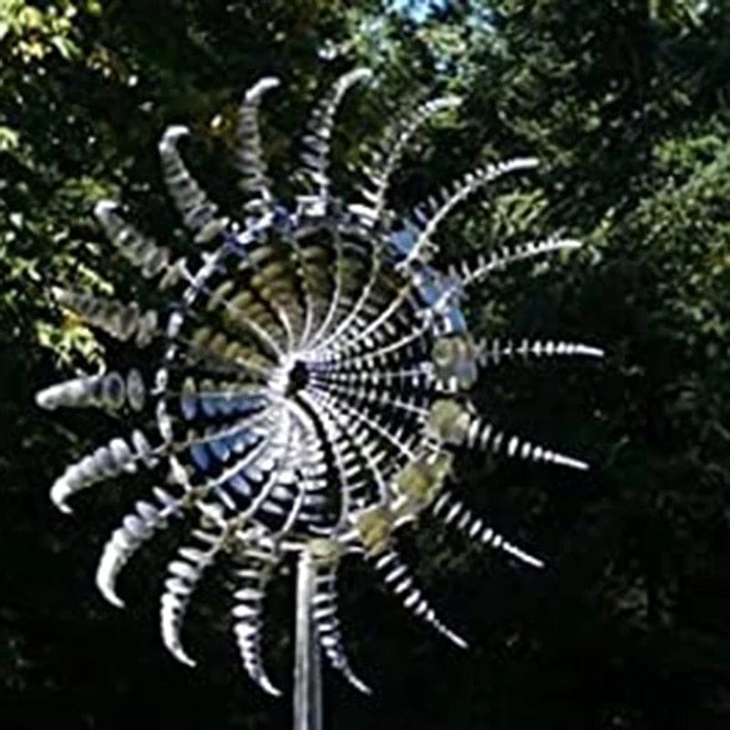 Unique Windmill Kinetic Metal Sculpture - Magical Home Decor-Orizon Depot