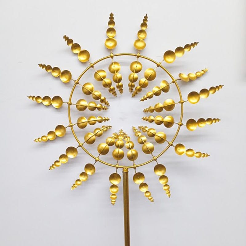 Unique Windmill Kinetic Metal Sculpture - Magical Home Decor-Orizon Depot