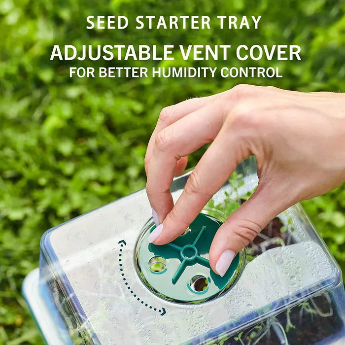 Nursery Plant Starter Tray with Grow Light and Lamp for Home Use