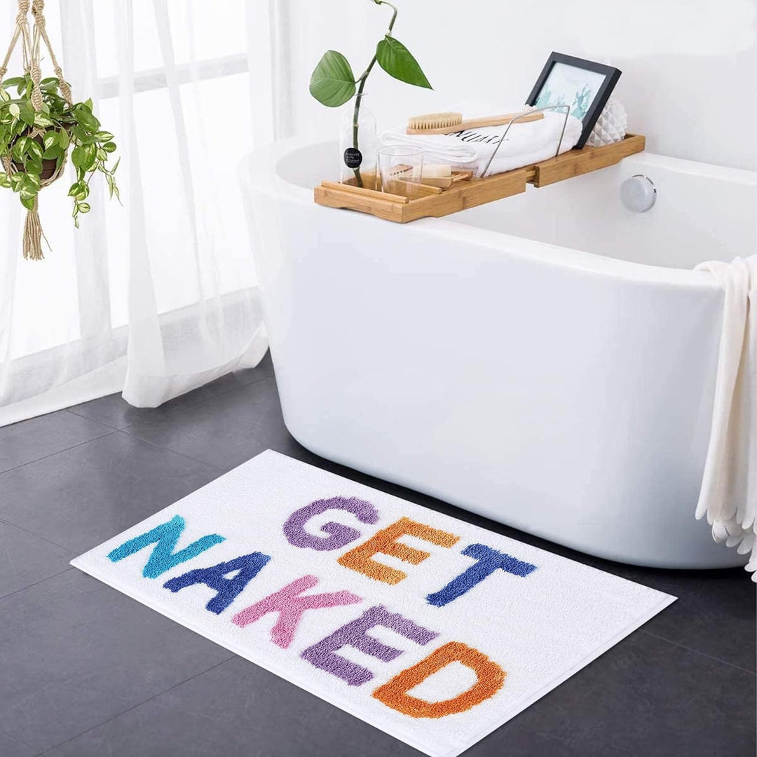 Soft Tufted Get Naked Bath Mat – Cozy Bathroom Rug-Orizon Depot