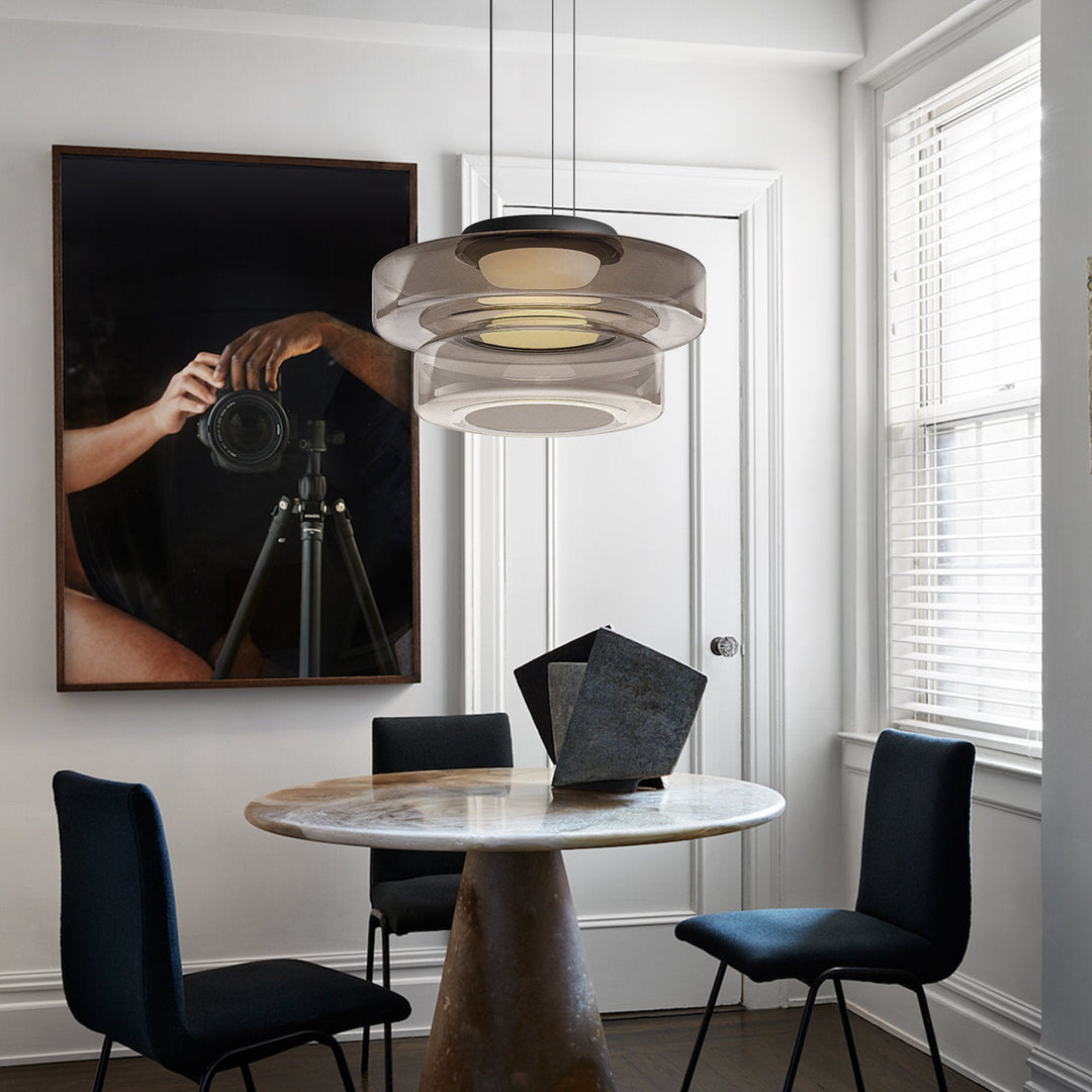 Bauhaus Style Glass Pendant Light | Modern Hanging Fixture
