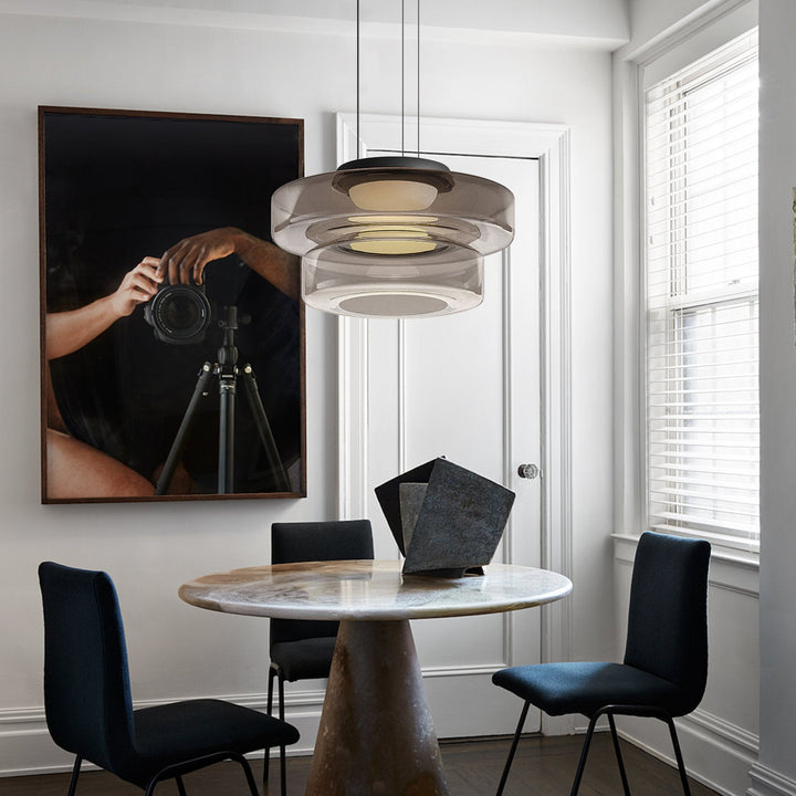 Bauhaus Style Glass Pendant Light | Modern Hanging Fixture