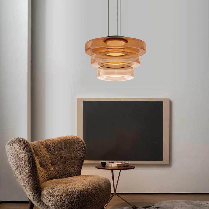 Bauhaus Style Glass Pendant Light | Modern Hanging Fixture