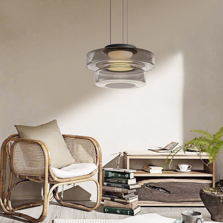 Bauhaus Style Glass Pendant Light | Modern Hanging Fixture