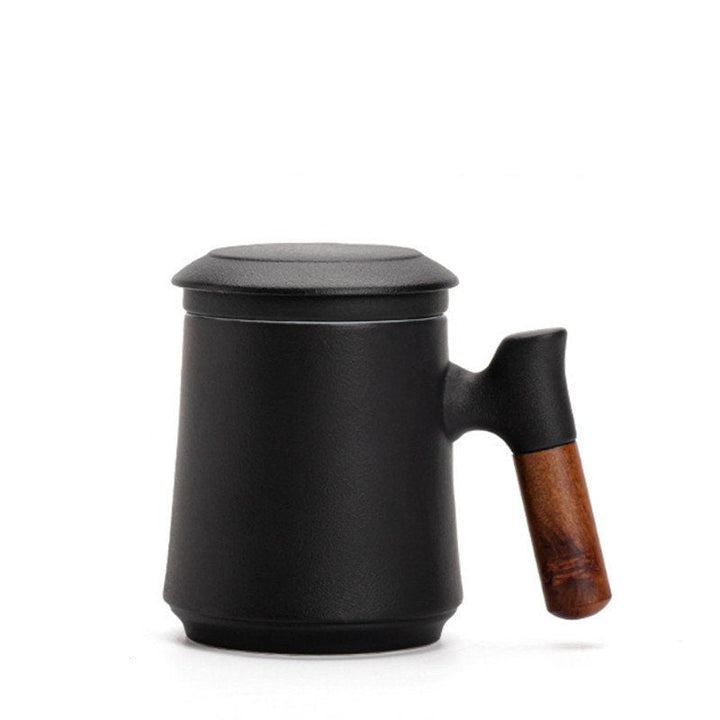 Japanese Ceramic Tea Mug Set with Strainer and Lid, Handmade-Orizon Depot
