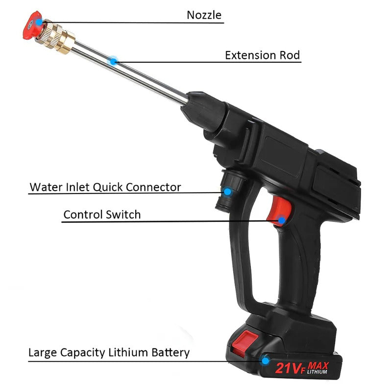 Cordless High Pressure Washer with Dual Batteries for Efficient Cleaning
