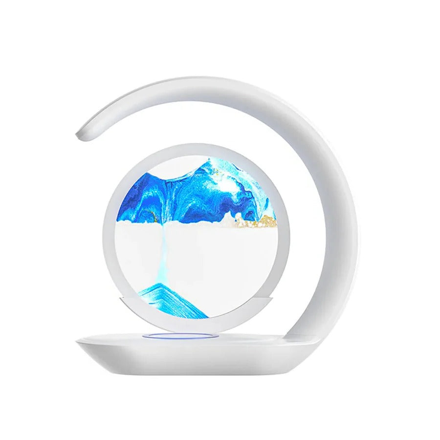3D Sand Art Table Lamp with Wireless Charger and LED Light-Orizon Depot
