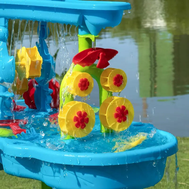 3-in-1 Kids Outdoor Sand and Water Play Table