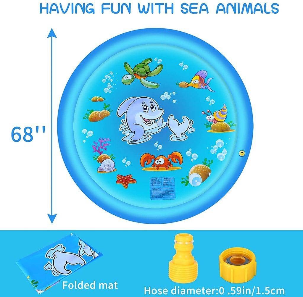 Water Play Sprinkler Splash Pad for Kids Outdoor Fun