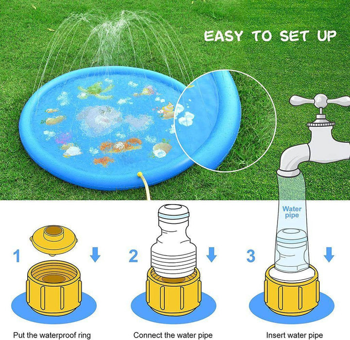 Water Play Sprinkler Splash Pad for Kids Outdoor Fun