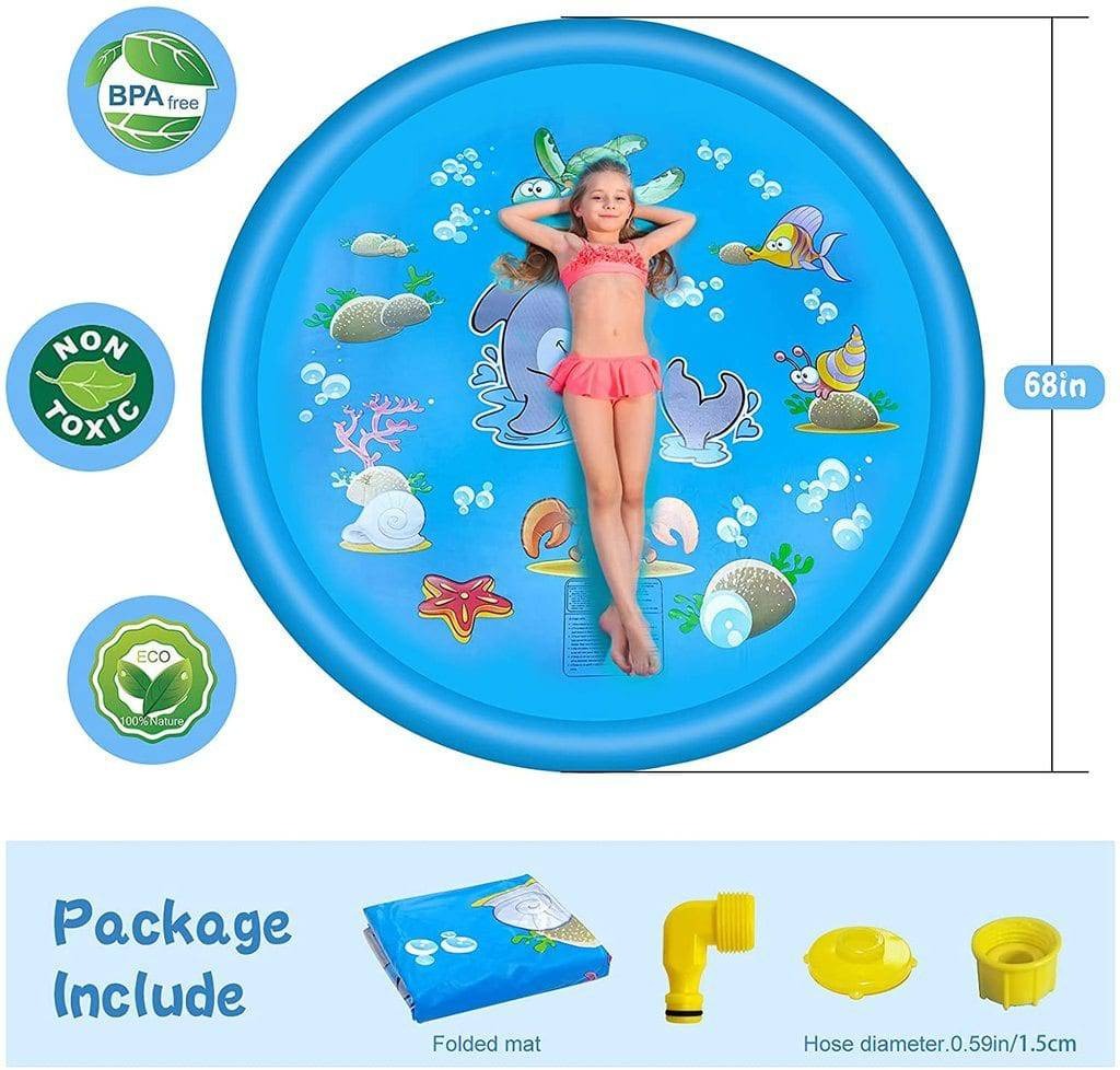 Water Play Sprinkler Splash Pad for Kids Outdoor Fun