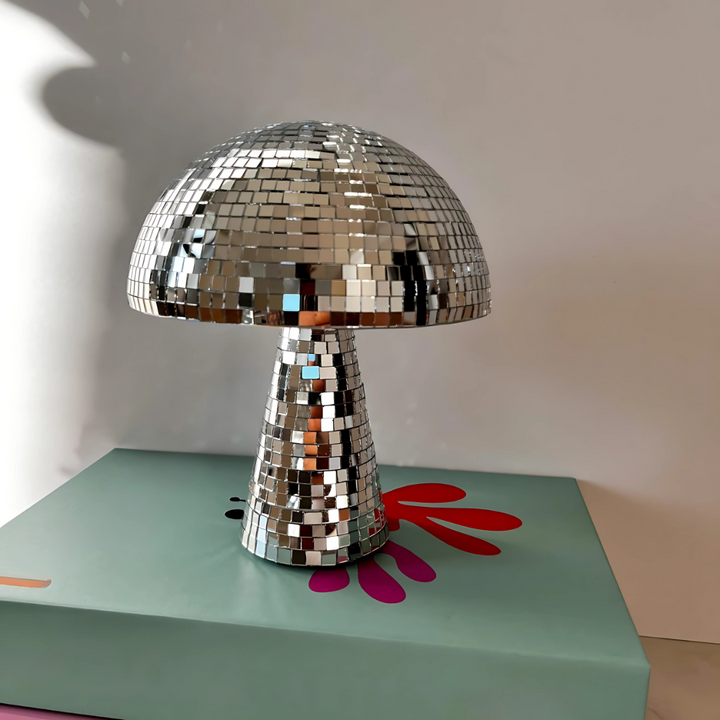 Metallic Disco Mushroom Table Lamp for Stylish Home Decor-Orizon Depot