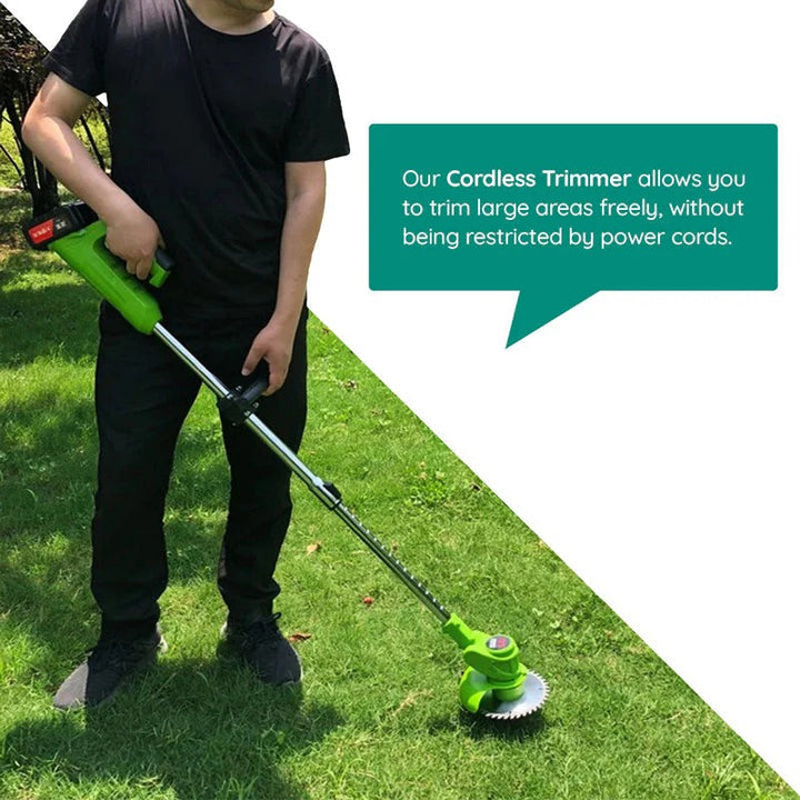 Cordless Electric Grass Trimmer with Powerful Battery Operation