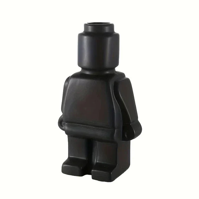 Ceramic Lego-Inspired Vase for Home Decor-Orizon Depot