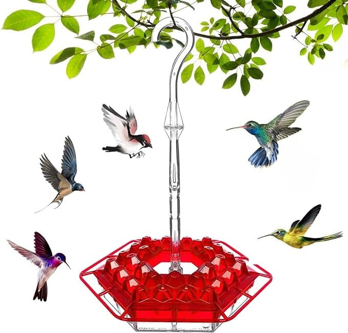 Ant-Proof Hummingbird Feeder with Outdoor Hanging Perch