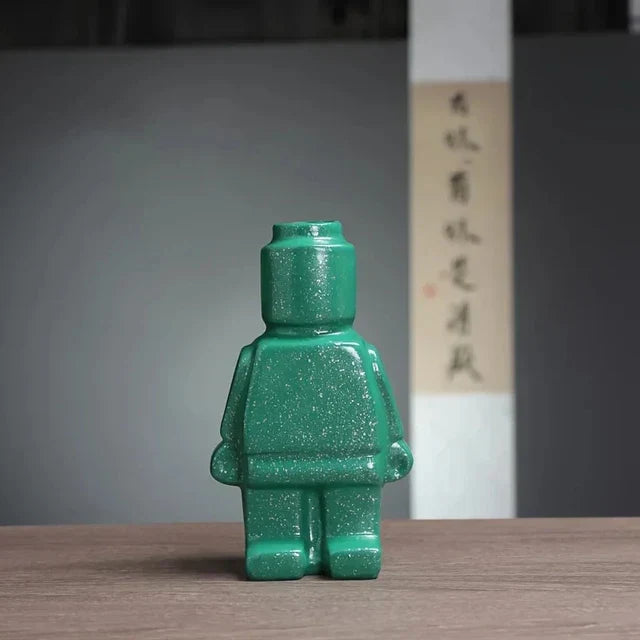 Ceramic Lego-Inspired Vase for Home Decor-Orizon Depot