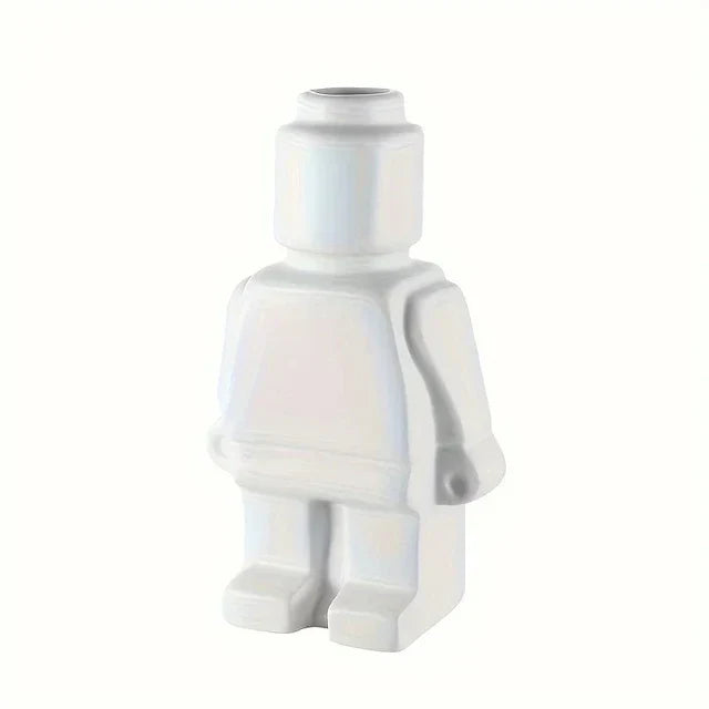 Ceramic Lego-Inspired Vase for Home Decor-Orizon Depot