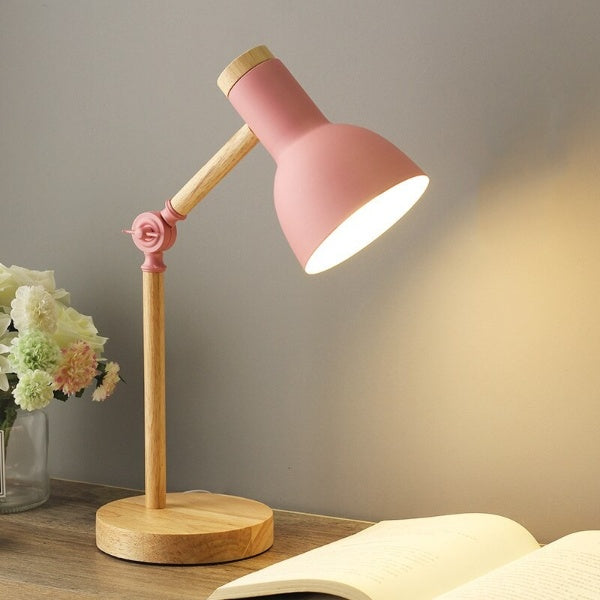 Scandinavian Minimalist Wooden LED Desk Lamp for Modern Interiors