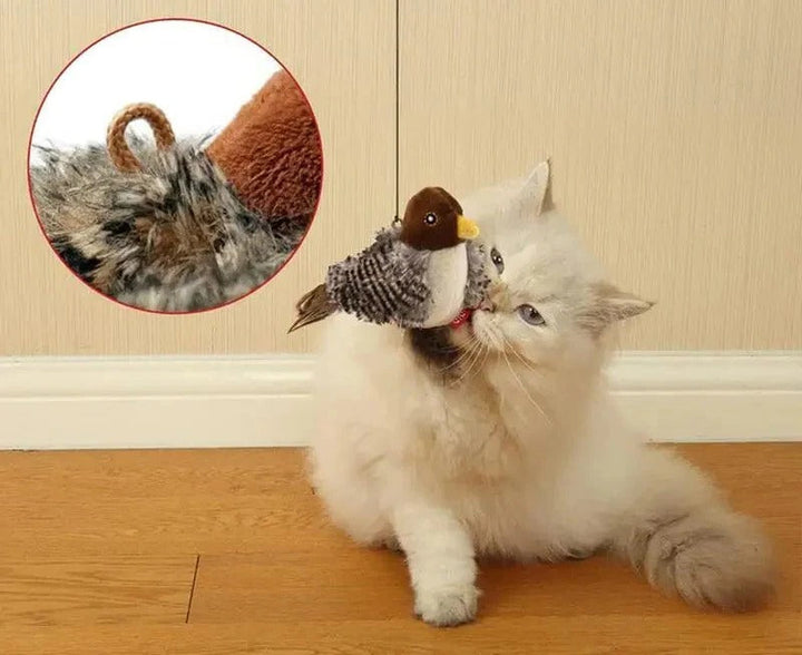 Interactive Sound Bird Toy - Flapping Feather Fun for Indoor Cats