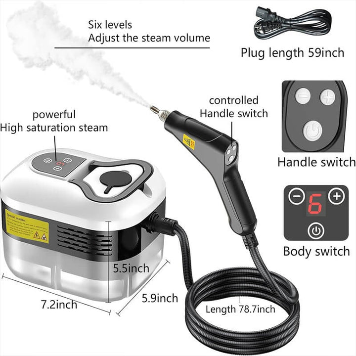 High Pressure 2500W Steam Cleaner with Gloves for Deep Cleaning
