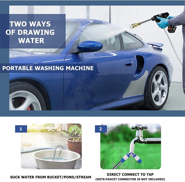 Cordless High Pressure Washer with Dual Batteries for Efficient Cleaning